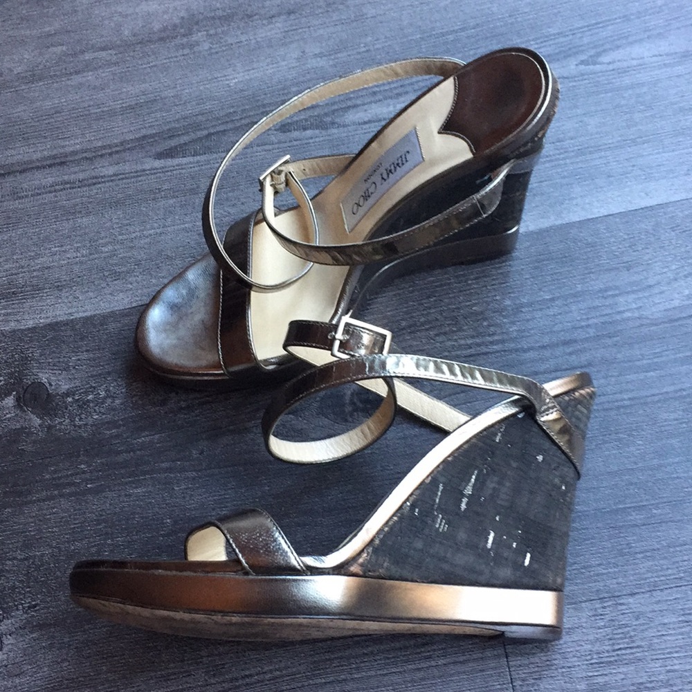 Jimmy Choo Metallic Wedges